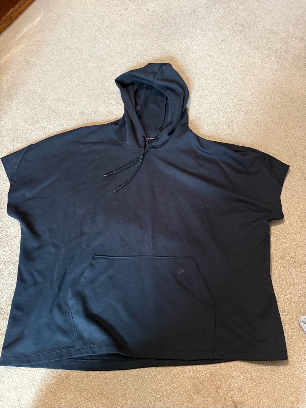 Under Armour Black Short-Sleeve Hoodie